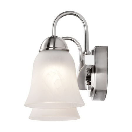 SATCO 62-1568 Vanity Fixture, 120 V, 15 W, 2-Lamp, LED Lamp, 1300 Lumens, 3000 K Color Temp 62/1568